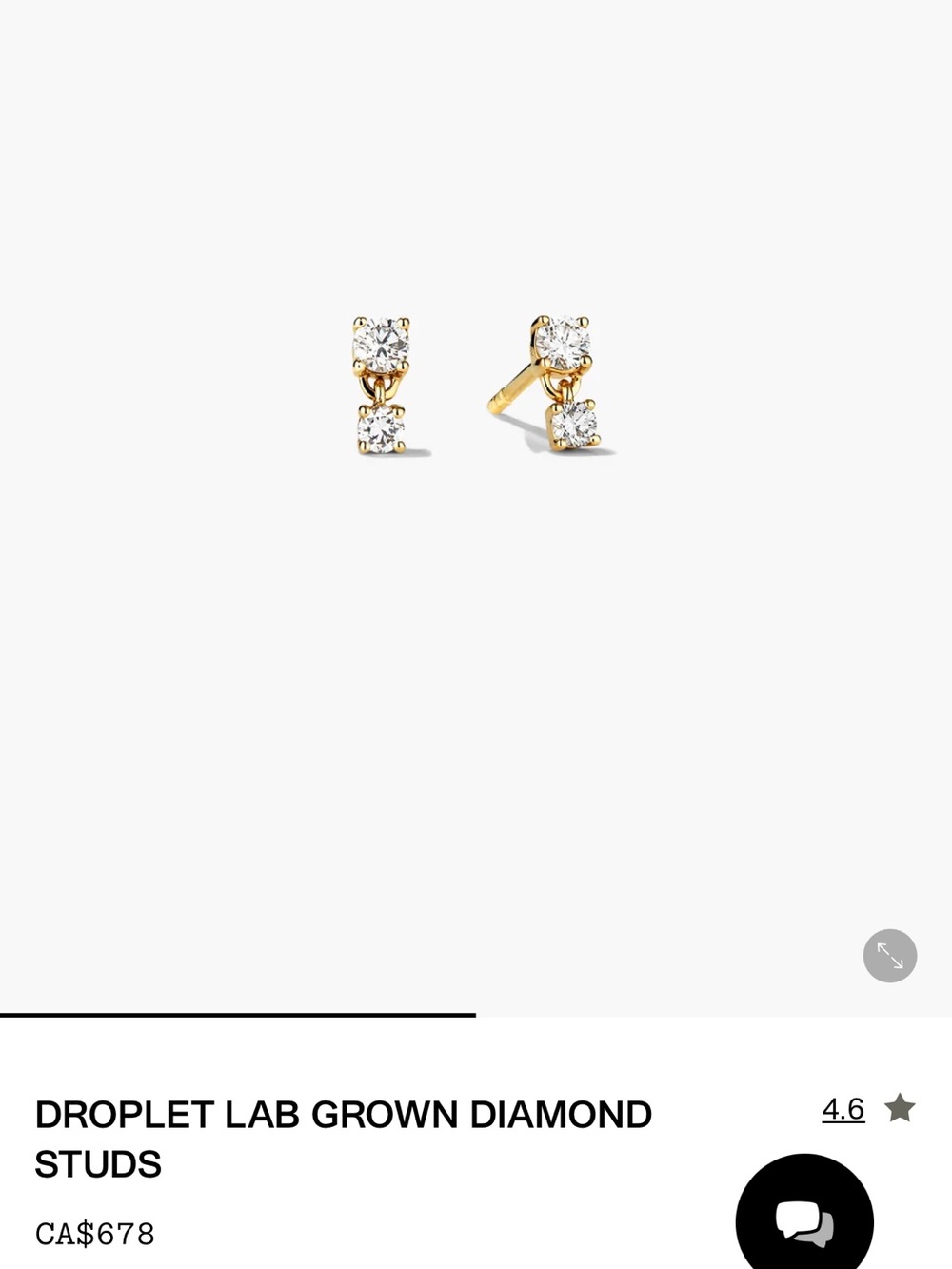 Mejuri Droplet Lab Grown Diamond Studs
